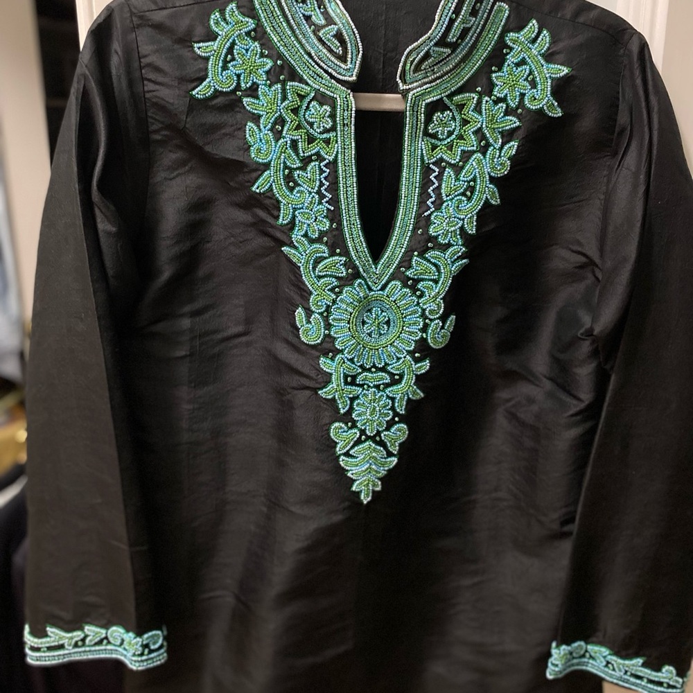 Barbara Gerwit Silk & Hand-Beaded Tunic